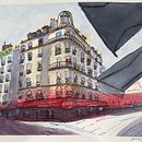 My project for course: Architectural Sketching with Watercolor and Ink. Sketching, Drawing, Watercolor Painting, Architectural Illustration, Sketchbook & Ink Illustration project by jrigdon2 - 02.29.2024