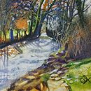 Mi proyecto del curso: Pintura de paisajes realistas con acuarela. Fine Arts, Painting, Sketching, Watercolor Painting, and Naturalistic Illustration project by Diana Linde - 03.01.2024