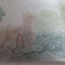 Castillo de Soutomayor, Pontevedra, España. Drawing project by Helen Cespedes Mejías - 03.01.2024