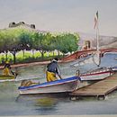 Il mio progetto del corso: Pittura di paesaggi marini ad acquerello. Watercolor Painting, Painting, and Naturalistic Illustration project by Elisabetta Bagnoli - 03.01.2024