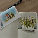 My project for course: Expressive Architectural Sketching with Colored Markers. Esboçado, Desenho, Ilustração arquitetônica, Sketchbook e Ilustração com tinta projeto de Anastasiia Nakonechna - 02.03.2024