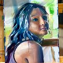 Mi proyecto del curso: Alegra Retratos contemporáneos al óleo. Traditional illustration, Fine Arts, Painting, and Oil Painting project by gaby_47 - 03.02.2024