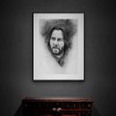 Charcoal Portrait // Keanu Reeves - John Wick. Desenho a lápis, e Desenho de retrato projeto de elmars - 03.03.2024