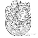Mój projekt z kursu: Projektowanie tatuaży neotradycyjnych. Projekt z dziedziny  R, sunek, Ilustracja c, frowa, Projektowanie tatuaż, R, sunek c i frow użytkownika Dariusz Zach - 05.03.2024