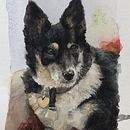 LuLu - portrait for Sarah Stokes’ watercolor course . Een project van Craft van Aleta Boyce - 05.03.2024