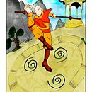 Meu projeto do curso: Aang adolecênte em treinamento avançado : fanarte. Ilustração tradicional, Design de personagens, Desenho e Ilustração digital projeto de Dennison Aurelio - 04.03.2024