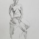 Meu projeto do curso: Introdução ao desenho anatômico com carvão. Een project van  Beeldende kunst,  Tekening, Realistische tekening y Anatomisch tekenen van Maurício Yabiku - 07.03.2024