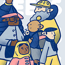 People of Leeds . Ilustrație tradițională, Design de caractere, Desen & Ilustrație digitală de Vicky Hughes - 03.05.2024