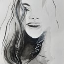 Il mio progetto del corso: Pittura artistica con china. Un proyecto de Ilustración tradicional, Pintura, Dibujo a lápiz, Dibujo de Retrato, Ilustración con tinta y Bellas Artes de mariellambrosini - 08.03.2024