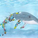 La yubarta que se transformó en plástico. Un proyecto de Ilustración tradicional, Ilustración infantil, Pintura a la acuarela, Dibujo y Pintura gouache de Evessar Ilustración - 07.06.2022