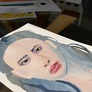 Il mio progetto del corso: Ritratto illustrato ad acquerello. Projekt z dziedziny Trad, c, jna ilustracja,  Sztuki piękne,  Malarstwo,  R, sunek, Malowanie akwarelą, Portret,  R, sunek art, st i czn użytkownika Nazia Frigerio - 10.03.2024