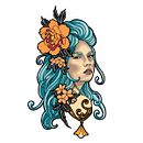Meu projeto do curso: Design de tatuagem neotradicional. Projekt z dziedziny  R, sunek, Ilustracja c, frowa, Projektowanie tatuaż, R, sunek c i frow użytkownika Bruna Lobo - 09.03.2024