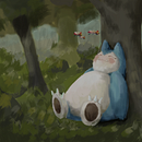 Snorlax dibujo digital (no versión final) Ein Projekt aus dem Bereich Design von Figuren, Bildende Künste, Malerei, Digitale Illustration und Digitale Zeichnung von erazoangeldavid - 12.03.2024