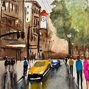 Mi proyecto del curso: Paisajes urbanos en acuarela. Un progetto di Belle arti, Pittura ad acquerello e Illustrazione architettonica di cecilialagamma - 13.03.2024