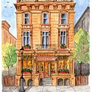 My project for course: Watercolor Urban Illustration: Portray your City. Un proyecto de Pintura, Dibujo, Pintura a la acuarela e Ilustración arquitectónica de Dave S - 15.03.2024