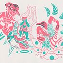 My project for course: Introduction to Illustrated Printmaking with Procreate. Projekt z dziedziny Trad, c, jna ilustracja, Ilustracja c, frowa, R, sunek c, frow i Grawerstwo użytkownika elikej5 - 16.03.2024