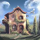 My project for course: Painting in Procreate: Reimagine Your Surroundings. Projekt z dziedziny Ilustracja c, frowa, R, sunek c, frow, Malarstwo c i frowe użytkownika Eva-Lotta Kastilan - 17.03.2024
