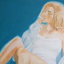 Mein Abschlussprojekt für den Kurs: Frauenporträts mit Acrylfarben malen. Een project van Schilderij,  Acr y lschilderij van Daniela Wiesinger - 18.03.2024