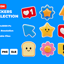 Stickers Collection 3D Icons . Un proyecto de 3D, Modelado 3D y Diseño gráfico de Fernando Mejia Mahecha - 19.03.2024