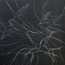 Lacquer Painting on Wood - Play with the wind ( 60 x 60 cm) - Ming Do. Un progetto di Artigianato di Minh Do Hoang - 21.03.2024