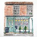 Humble Pie shopfront. Ilustração tradicional projeto de Josephine Davies - 22.03.2024
