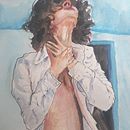 Humid peach . Een project van Aquarelschilderen van Stephanie Lee - 05.03.2024