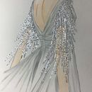 Couture Gown Fashion Illustration.  projeto de Crystal Gaye - 24.03.2024
