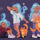 My project for course: Captivating and Dynamic Character Creation . % Genevieve Kote tarafından hazırlanan Geleneksel illüstras, on, Karakter Tasarımı, Dijital İllüstras, on, Ve Dijital Çizim projesi - 03.25.2024