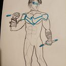 Mi proyecto del curso: Ilustración para cómics: anatomía de un superhéroe. Traditional illustration, Character Design, Comic, Pencil Drawing, and Figure Drawing project by emiaviles66 - 03.27.2024