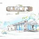 CASA BAJZEK - Desenho em aquarela. Architecture, Pencil Drawing, and Architectural Illustration project by Guilherme Amorim - 03.30.2024