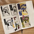 My project for course: Gouache Sketchbook: Painting Your Surroundings. Een project van  Beeldende kunst, Schilderij,  Schetsen,  Architecturale illustratie, Sketchbook y Schilderen met gouache van Mish Cat - 30.03.2024