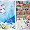 My project for course: Illustrated Silent Books: Tell Stories Without Words. Traditional illustration, Editorial Design, Drawing, Stor, telling, Stor, board, and Children's Illustration project by llrnr - 03.30.2024