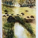 Mon projet du cours : Paysages naturels à l’aquarelle. Un progetto di Belle arti, Pittura e Pittura ad acquerello di b_ludewigquaine - 01.04.2024