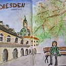 Mein Abschlussprojekt für den Kurs: Aquarellsketching: Drück deine Ideen aus. Een project van Traditionele illustratie,  Schetsen,  Creativiteit,  Tekening, Aquarelschilderen y Sketchbook van Sabine Ringel - 02.04.2024