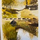 My project for course: Natural Landscapes in Watercolor. Un progetto di Belle arti, Pittura e Pittura ad acquerello di ludovicm - 04.04.2024