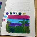 My project for course: Acrylic Painting Step by Step: Create Incredible Landscapes. Ilustração tradicional, Pintura, Pintura Acrílica, e Sketchbook projeto de Green Owl Arts LLC - 04.04.2024