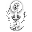 Mi proyecto del curso: Diseño de tatuaje fineline con Procreate. Un projet de Dessin, Conception de tatouage , et Dessin numérique de Maya Barrera - 05.04.2024