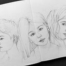 Mi proyecto del curso: Sketchbook de retrato: explora el rostro humano. Projekt z dziedziny Sketching,  R, sunek, Portret,  R, sunek art, st, czn i Sketchbook użytkownika ilevc22 - 06.04.2024