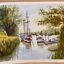 My project for course: Watercolor Techniques for Painting Seascapes. Un progetto di Pittura, Pittura ad acquerello e Illustrazione naturalistica di ludovicm - 06.04.2024