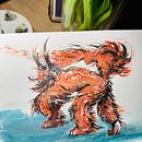 My project for course: Creative Illustration Techniques with Gouache. Ilustração tradicional, Design de personagens, Artes plásticas, Pintura, Ilustração infantil, Pintura guache, e Álbum ilustrado projeto de Vika Sapsa - 07.04.2024