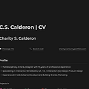 My Online CV. Un projet de UX / UI, Webdesign, Développement web , et Gestion de portefeuille de Charity Calderon - 06.04.2024