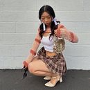 Crochet Striped Mohair Bolero in Pink. Crochet, Fashion Design, Arts, Crafts, and Fiber Arts project by Grace Xu - 04.09.2024