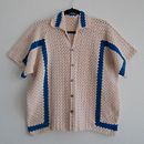Crochet Camp Collar Button Up Shirt. Fiber Arts, Fashion Design, Arts, Crafts, and Crochet project by Grace Xu - 04.09.2024