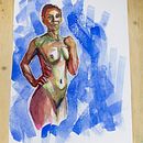 Mon projet du cours : Figure humaine à l'aquarelle. Un proyecto de Ilustración tradicional, Bellas Artes, Pintura, Pintura a la acuarela, Dibujo realista y Dibujo anatómico de blakk_high_leaf - 09.04.2024