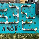 mural plantas en tubos de pvc(material reciclado) . Arhitectură peisagistică, Design floral și de plante și Design spațial de Jeanette Vallarino - 04.11.2024