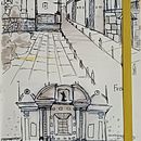 Mi proyecto del curso: Dibujo arquitectónico expresivo con marcadores de colores (lugares de Quito) Ein Projekt aus dem Bereich Skizzenentwurf, Zeichnung, Architektonische Illustration, Sketchbook und Illustration mit Tinte von _estephy_ - 15.04.2024