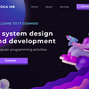 Portfolio website with 3d elements. Un projet de Design , UX / UI, Gestion de portefeuille, Webdesign, 3D, Conception 3D, Modélisation 3D , et Conception de personnages 3D de Milda Kaminskiene - 16.04.2024