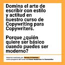 Mi proyecto del curso: Copywriting para copywriters. Advertising, Cop, writing, Stor, telling, and Communication project by Renata Di Battista - 04.16.2024