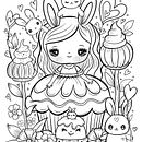 some kawaii colouring pages I designed . Un progetto di Illustrazione tradizionale di Edwina Mc Namee - 20.04.2024