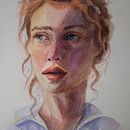 Mi proyecto del curso: Retrato artístico en acuarela. Un projet de Beaux Arts, Peinture, Aquarelle , et Dessin de portrait de Sara Rosado - 20.04.2024